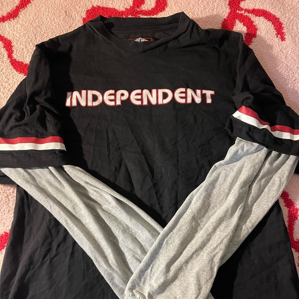 Independent Black and Gray Long Sleeve Tee